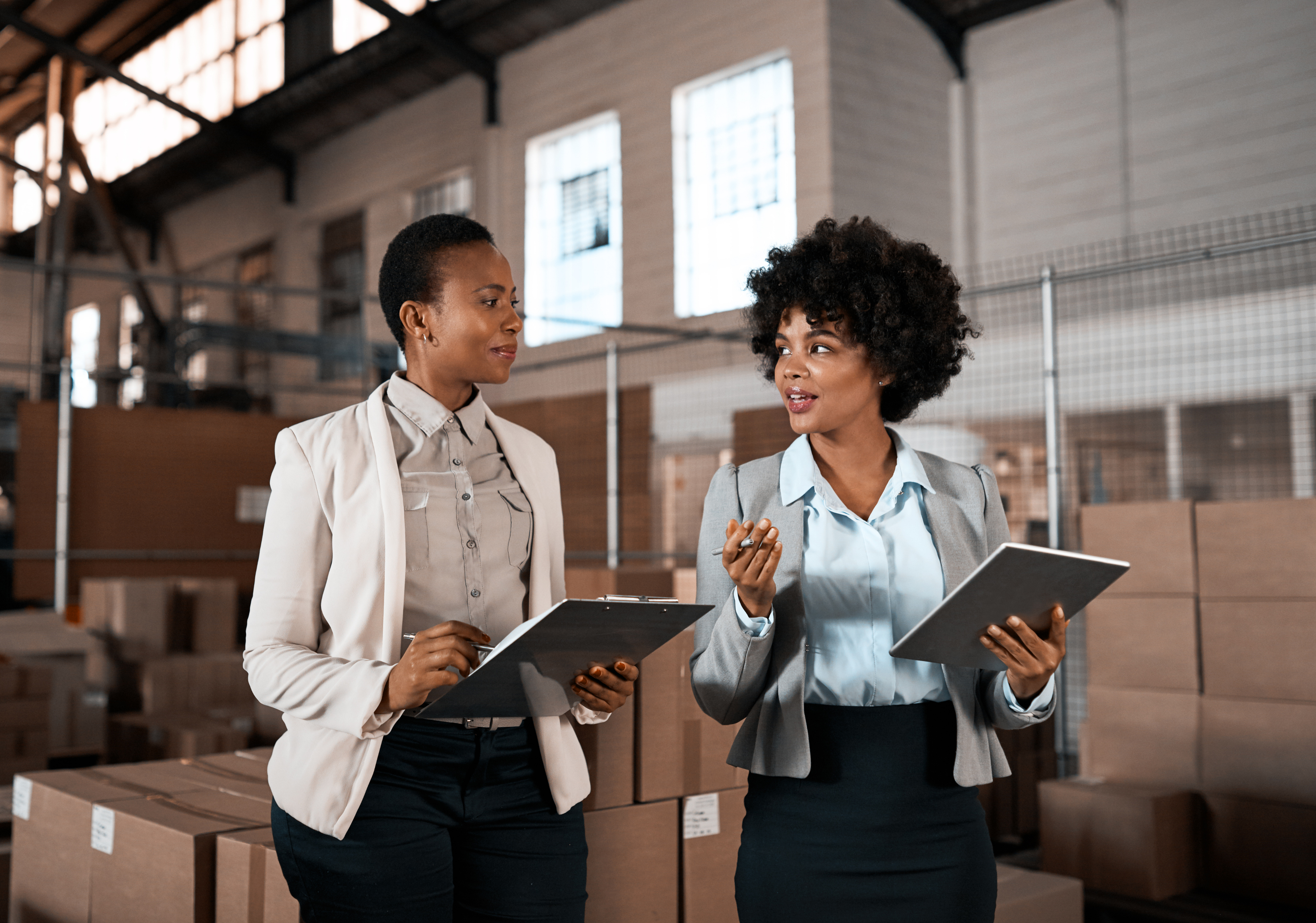 A Operations Departmental Manager in discussion at the workplace